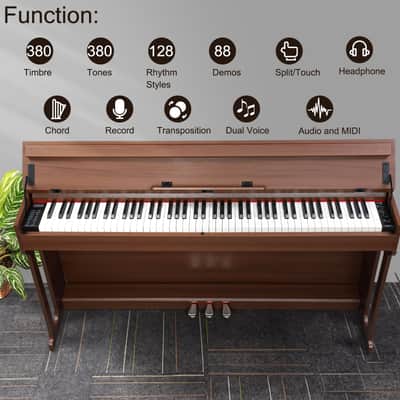 Glarry 88-Key Home Fully Weighted Hammer-action Keybed Digital Piano image 2