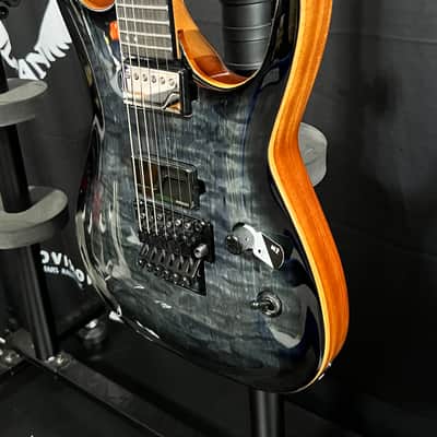 Dean Exile Select Floyd Neck-thru Archtop Quilt Maple Trans Black Burst image 7