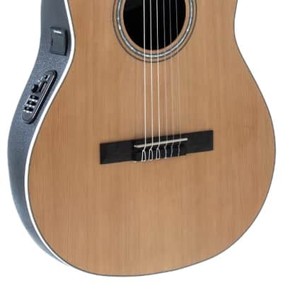 Ovation CS24C Celebrity Series Traditional Nylon-String Classical Mid-Depth Acoustic-Electric Guitar Natural image 2