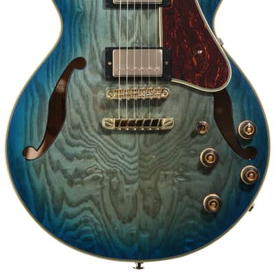 Ibanez Artcore Expressionist AM93QA Electric Guitar - Jet Blue Burst image 2