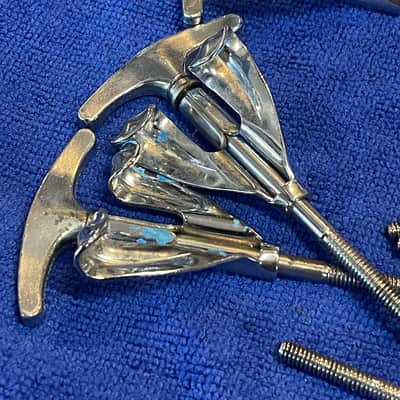 Ludwig Vintage Bass Drum Claws and T Rods w washers (10) image 7