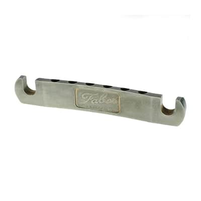 Faber TP-59NA Aged Nickel Vintage Spec Pure ALU Stop Tailpiece image 3
