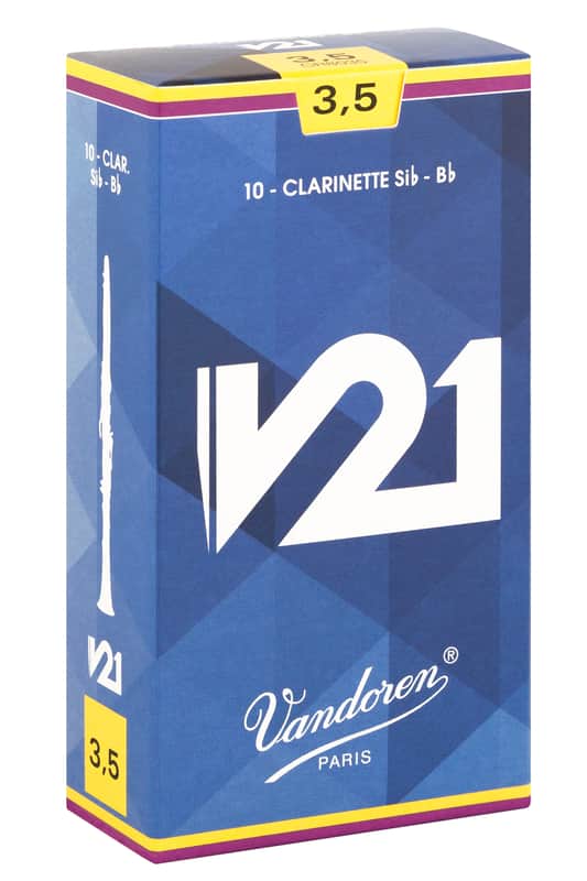 Vandoren CR8035 V21 Bb Clarinet Reeds - Strength 3.5 (Box of 10) image 1