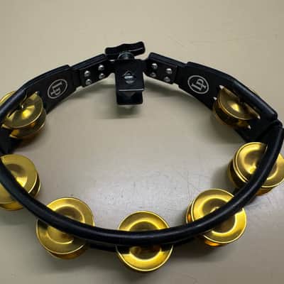 LP Cyclops Mountable Tambourine - Black with Brass Jingles image 2
