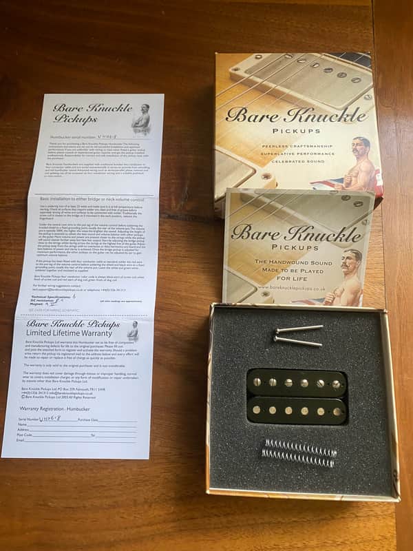 Bare Knuckle VHII humbucking pickup black bobbins bridge position image 1