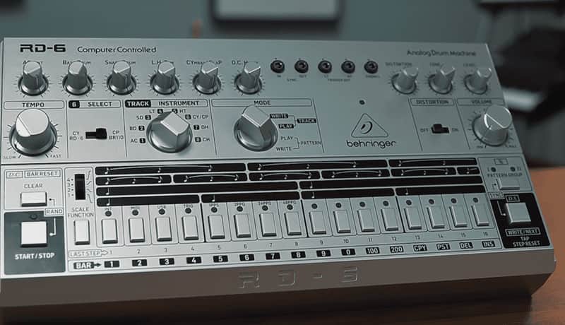 Behringer RD-6-SR Analog Drum Machine 2020 - Silver image 1
