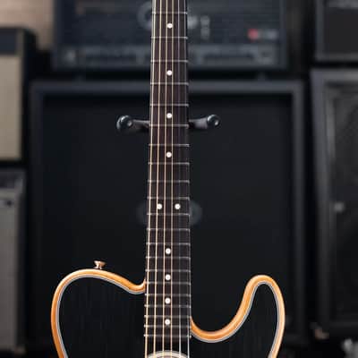 Fender Acoustasonic Player Telecaster Electric Guitar - Brushed Black with Structured Gig Bag image 5