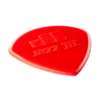 Jim Dunlop Nylon Jazz III 1.38 mm Picks (Red, Pack of 6) image 2