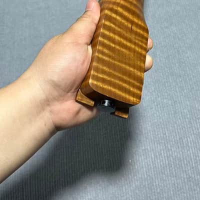 Round end stainless steel 22 frets 5a roasted flame Maple guitar neck 25.5inch hole 10mm Wheel truss rods image 7