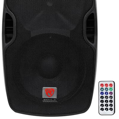 (2) Rockville BPA12 12" Powered 600w DJ PA Speakers wBluetooth+LED Stands+Cables image 4