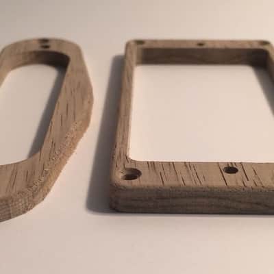 Guilford Black Limba Flat H/S Humbucker Strat Pickup Ring set-USA image 3