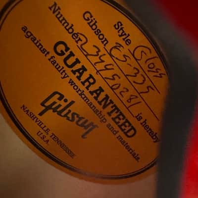 Gibson ES-335 60's - Sixties Cherry 234450281 image 2