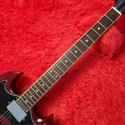 Very Rare Morris SG Deluxe (H.S. Anderson) 1973 - John Cipollina Clone? - Bigsby Style Tremolo - Original Maxon Humbuckers - Cherry Finish - Made In Japan MIJ image 6