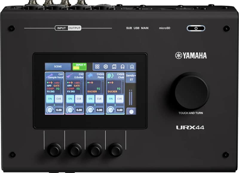 Yamaha URX44 USB-C Audio Interface, Black image 1