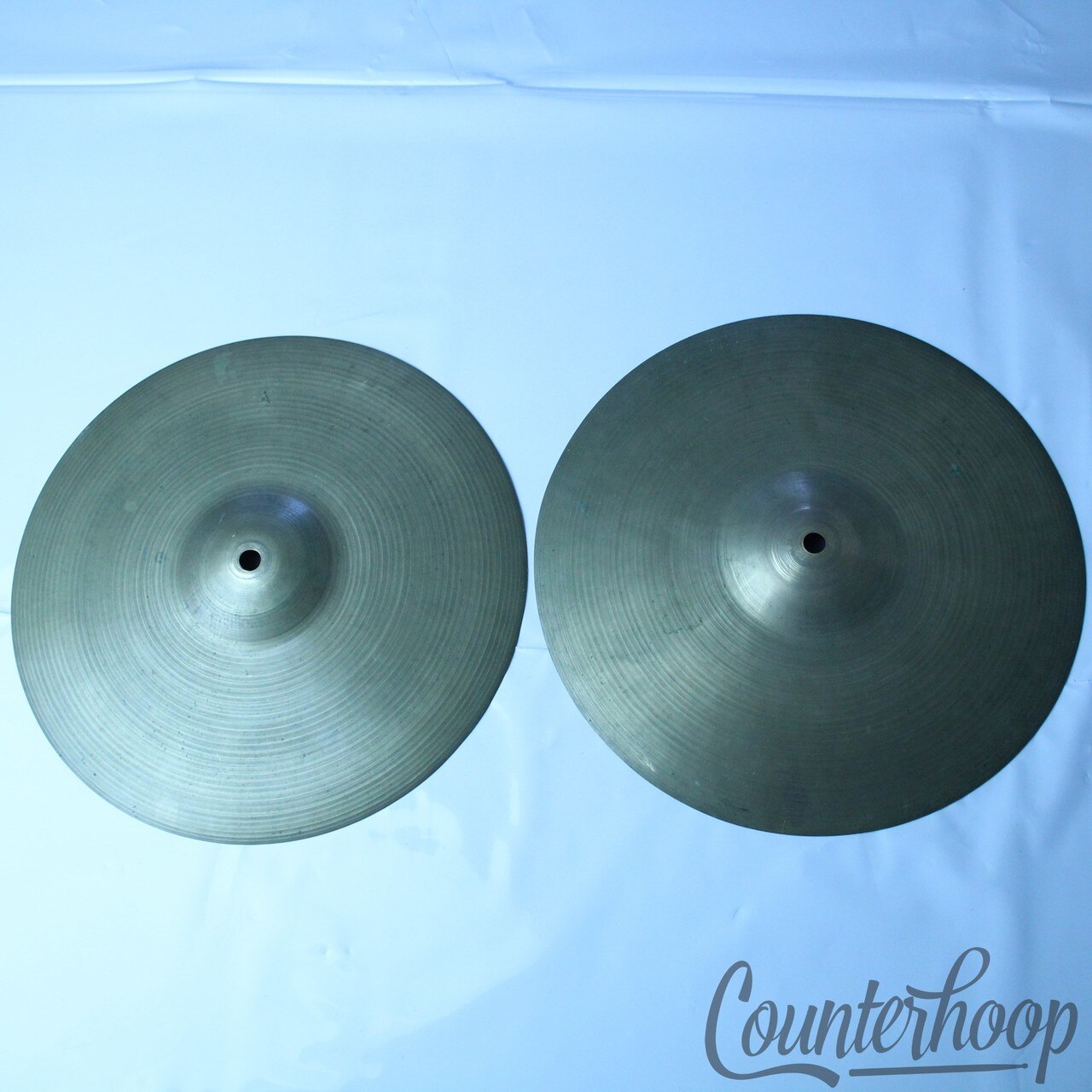 Zildjian 12" Hi-Hats 50s 523g/552g Thin Cymbals Vintage B20 Avedis A Matched Set — main photograph