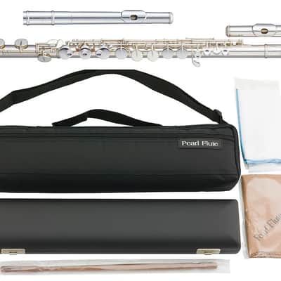 Pearl 206 Series Alto Flute Silver Plated w/.925 Sterling Silver +Straight & Curved Upgraded Forza Headjoints +Case/Cover | PFAF206SU | Worldwide Ship | +2-Day | Authorized Dealer image 1