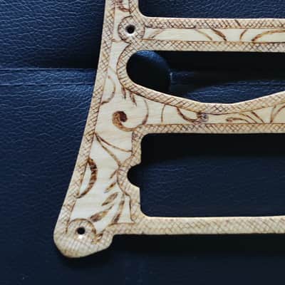 Pickguard for ibanez RG770 hand engraved wood image 2