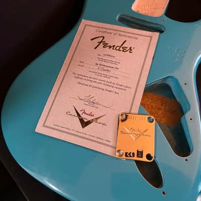 🔥 Fender Custom Shop 1969 Stratocaster Journeyman Relic Body – Rare Taos Turquoise – COA & Neck Plate – 3 lbs 🔥 image 10