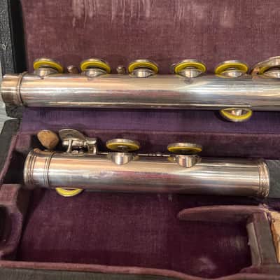 L.L. Lebret, Paris, France. Des Conservatoires Déposé Flute 1906 - Silver image 11