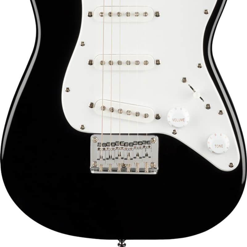 Photos - Guitar Squier Guitars Mini Stratocaster - Black Black