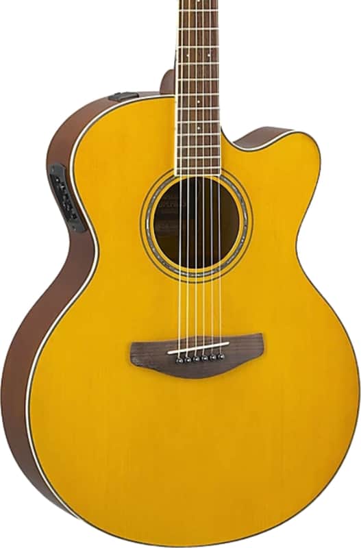Yamaha CPX600 Jumbo Acoustic-Electric Guitar, Spruce Top, Vintage Tint image 1