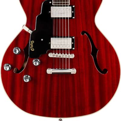 Guild Starfire I DC Left-Handed Semi-Hollow Electric Guitar, Rosewood Fingerboard, Cherry Red image 2