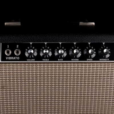 Vintage 1965 Fender Deluxe Reverb Guitar Amp With Footswtich and Cover image 5