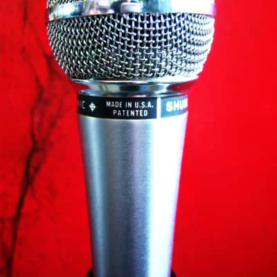 Vintage 1970's Shure PE588 dynamic cardioid microphone Hi Z Satin Chrome w accessories # 1 image 10