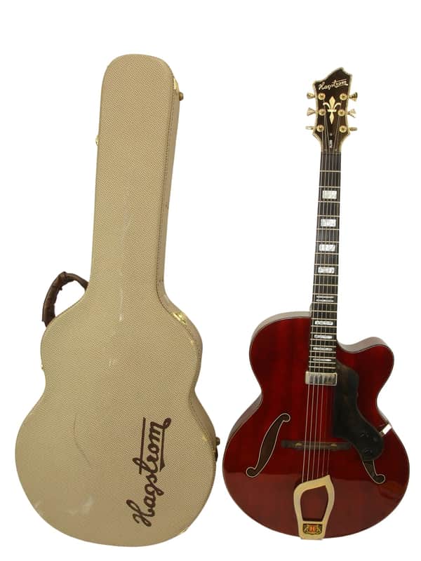 Hagstrom HL550 Hollow-Body Jazz Electric Guitar, Matte Natural Mahogany w/ Case HL-550 image 1