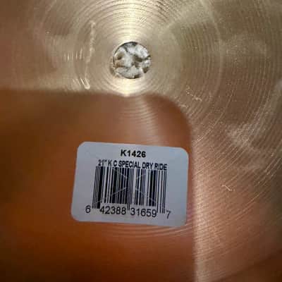 Zildjian 21" K Custom Special Dry  Ride Cymbal  Traditional image 6