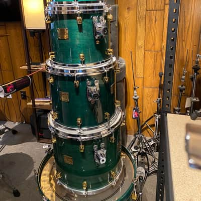 USED Yamaha Maple Custom 5 Piece in turquoise image 7