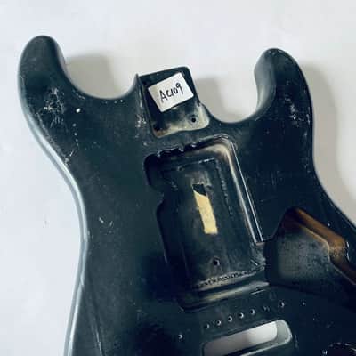 Black Basswood Guitar Strat Style Body image 5