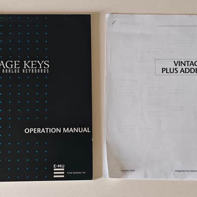 E-MU Systems Vintage Keys Plus + english manuals / in excellent condition image 2