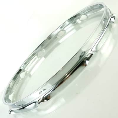 Ludwig 14"10Lug 2.3mm Snare/Tom Drum Batter Rim/Hoop Chrome Triple Flange USA80s image 3