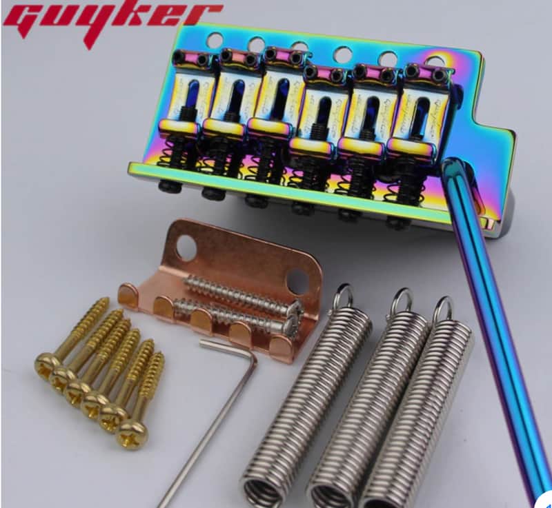 Guyker Tremolo Control Knobs Tuners package 2021 Chameleon Rainbow image 1
