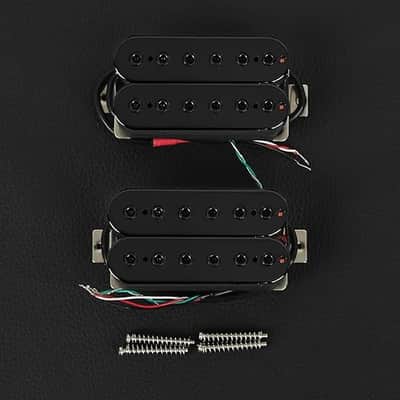 Neck+Bridge Pickup Set Ceramic Double Coil Humbucker Pickups for Electric Guitar Pickup Replacement-Black image 3