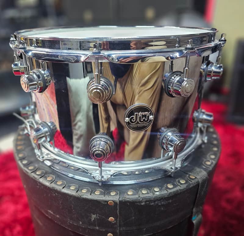 DW Performance Series 8x14" Steel Snare Drum 2010 - Present - Chrome Over Steel with Anvil Case image 1