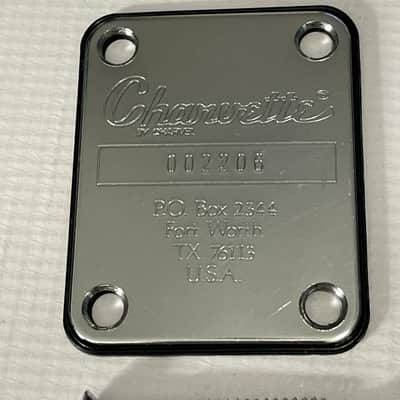 1980's Charvette by Charvel/Jackson Model Guitar Chrome Neckplate Neck Plate image 2