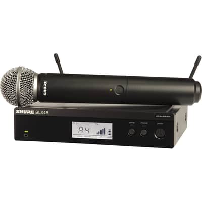 Shure BLX24R/SM58 Rackmount Wireless Handheld Microphone System with SM58 Capsule (H10: 542 to 572 MHz) (B-Stock) image 1