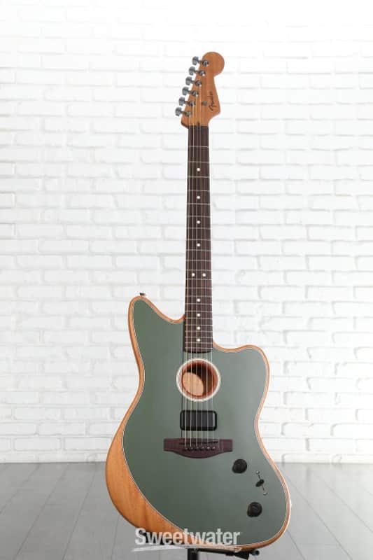 Fender Acoustasonic Player Jazzmaster Acoustic-electric Guitar - Antique Olive (ASJazzPAOd1)
