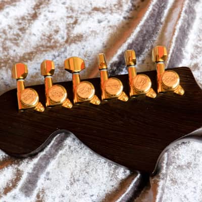 Build to Order GB Liuteria Traditional Strato wanut burl and gold resin image 7