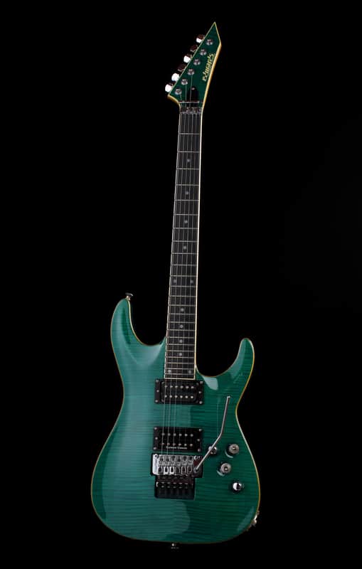 Edwards by ESP E-HR 145 QM See Through Green Seymour Duncan Floyd Rose image 1