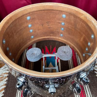 1960s Slingerland 8x12 Tom Drum Single Capri Pearl image 13