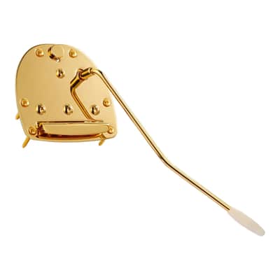 Jaguar / Jazzmaster Style Tremolo Vibrato Assembly with Locking Button - Gold image 1
