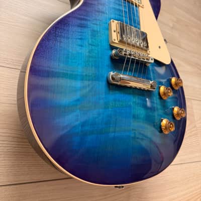 Gibson Les Paul Standard 50s Figured Top Electric Guitar - Blueberry Burst image 3