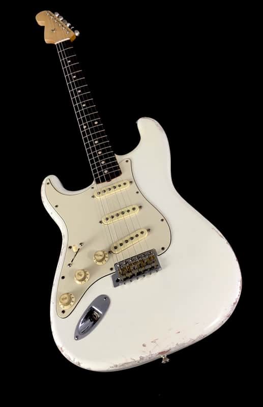 LEFTY! Boutique Reverse ST62 Hendrix Olympic White Nitro Strat Wildwood Custom Relic Guitar Lefty 6.9 lb HSC image 1