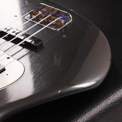 Fender Custom Shop 1966 Jazz Bass Relic Charcoal Frost Metallic Masterbuilt Dale Wilson 2011 image 10