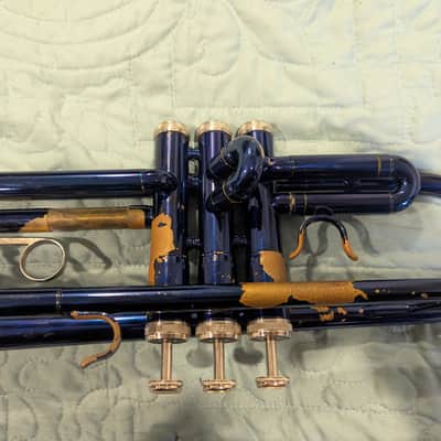 blue Merano Student Beginner Trumpet with Mouthpiece and Carrying Case image 13