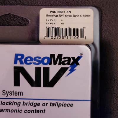 Graph Tech ResoMax NVS Harmonic Bridge System for 6mm Posts, Black Nickel, PSU-8863-BN image 3