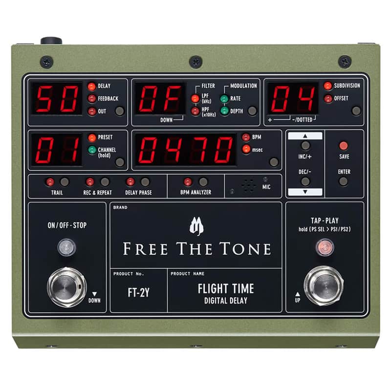 ギター Free The Tone FLIGHT TIME FT-2Y Delay Free The Tone FT-2Y Flight Time Digital Delay | Reverb